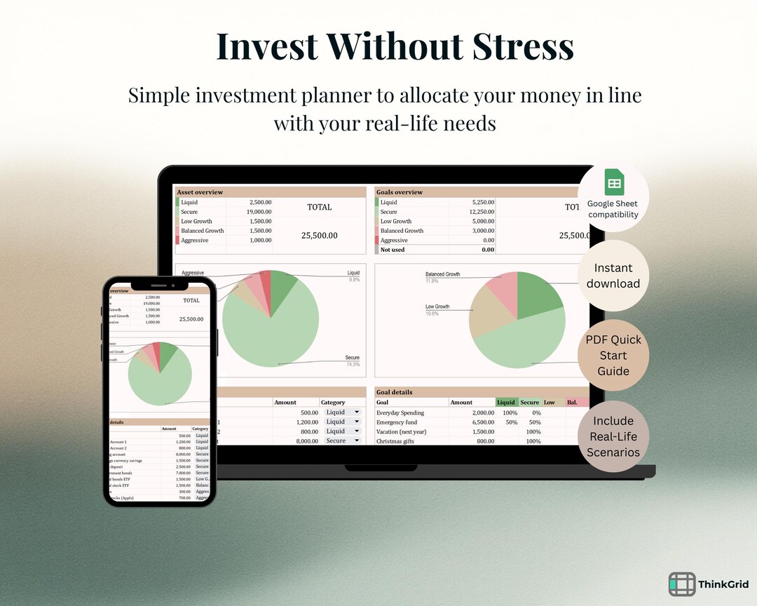 Invest Without Stress | Google Sheets Finance Template for Smart ...