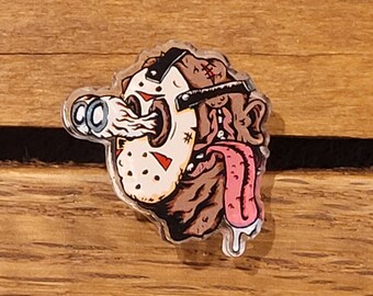 1.25" pin - Friday the 13th, Jason Voorhees clear acrylic pin