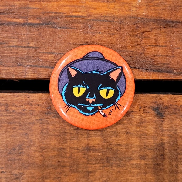 1.25" Button - I Got Cat Class & I Got Cat Style | Black Cat