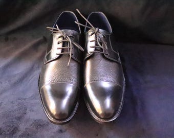Handmade Leather Cap toe Oxford Shoes: Goodyear Welted Men's Dress Shoes