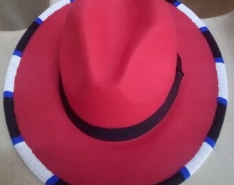 SONDERANGEBOT!!! Handgefertigter Perlen Fedora Hut, Eleganter Hochzeitsgast Hut