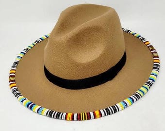 SONDERANGEBOT!!! Handgefertigte Perlen Fedora Hut, buntes Mode-Accessoire