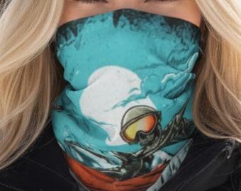 Moonlit Skeleton Boarder Face Tube