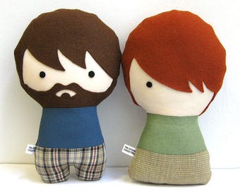 Personalized dolls: the perfect gift for boyfriend or girlfriend. Custom handmade dolls of your beloved people.