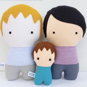 Handmade Personalized Family with baby. Plush doll. Custom your own family. Customize. image 2