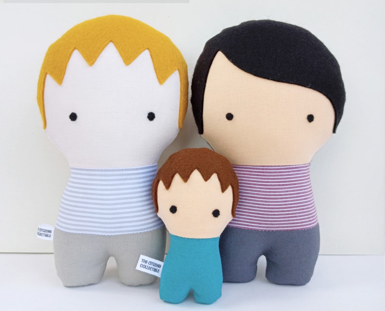 Handmade Personalized Family with baby. Plush doll. Custom your own family. Customize. image 2