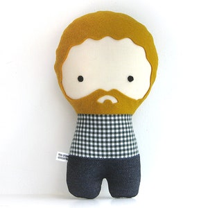 Handmade Personalized plush doll. Customized rag doll. Custom made image 3
