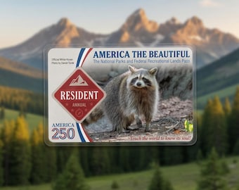 National Park Pass Sleeve | Spirit Animal Wildlife Card Protector | Gift for Nature Lovers