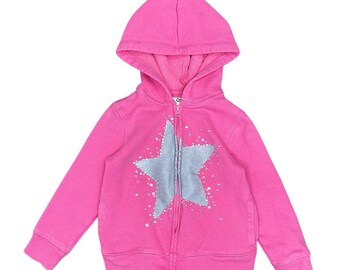 00s Y2K Girls Oshkosh Star Full Zip Hoodie Sz 4T