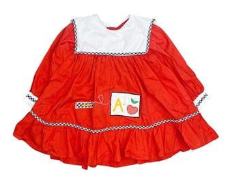 Vintage 1980s 90s CradleTogs School Dress - Sz 3T
