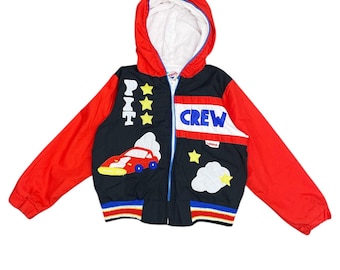 Vintage 1990s 90s Pit Crew Playskool Race Car Jacket - Sz 4T
