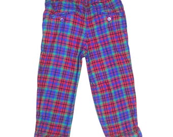 Vintage 1990s 90s The Eagle's Eye Plaid Pants - Sz 3T