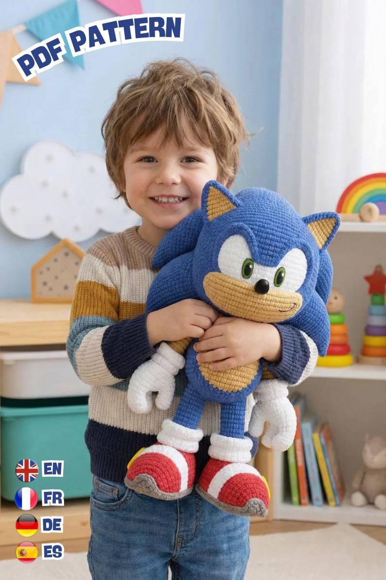 30 Sonic Crochet Patterns to Stitch for Fans of the Fastest Hedgehog 8 Sonic Pattern Bundle PDF – Amigurumi Hedgehog Tutorial
