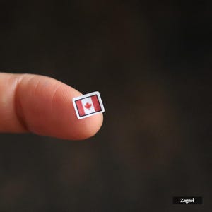 Kleine stickers met vlaggen van Canada en de VS | World Flags Sitkcers voor Planner & Journal Decoration