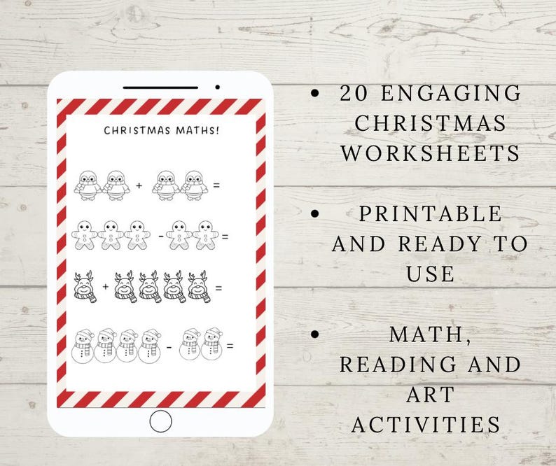Easy Printable Christmas Activity Pack – 20 Fun Worksheets for Kids - Etsy