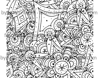 Printable Joy Burst Pattern Adult Coloring Page 3 of 4