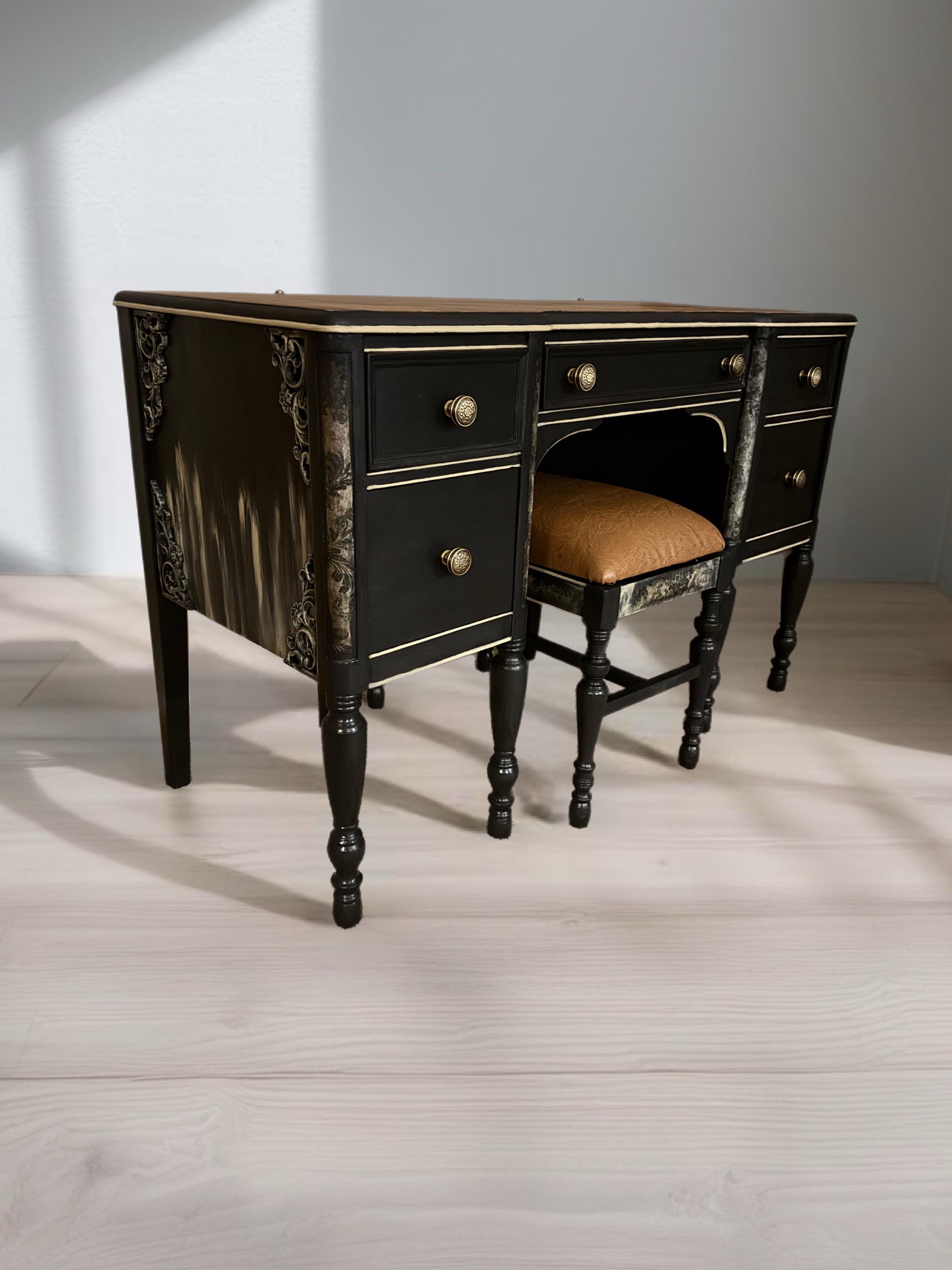 Black Vintage Dressing Table - Etsy