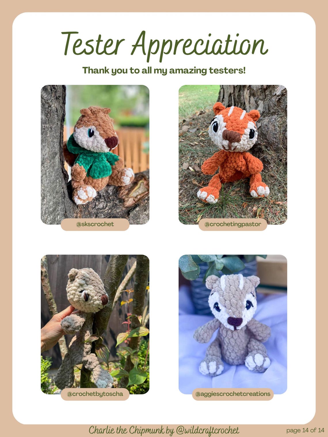 Chipmunk Snuggler Crochet Pattern | Charlie | PDF PATTERN ONLY - Etsy