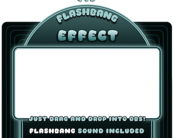 Flash Bang Effekt - Mit Sound | AVI/WebM (Twitch, Kick, Youtube) Stream Effekt/Alert (Digitaler Download)