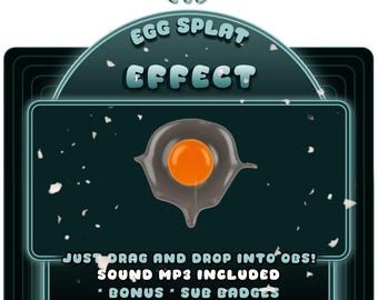Eierspritzer Stream Effekt mit Sound – Twitch, YouTube (Digital Download)