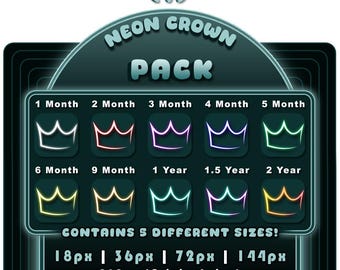 Crown Tier Sub Abzeichen - Twitch, YouTube, Discord, Kick (Digitaler Download)