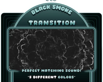 Black Smoke Effekt, Übergang - Twitch, Kick, Youtube Overlay | 1080p (Digitaler Download)