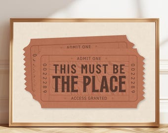 This Must Be The Place Poster | Apartment Decor | Terracotta Print | Digital Download