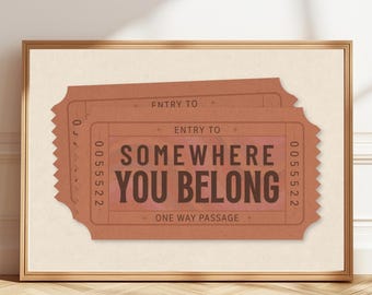 Somewhere You Belong Poster | Apartment Decor | Terracotta Print | Digital Download