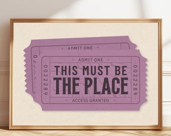 This Must Be The Place Poster | Aesthetic Wall Art | Mauve Print | Digital Download