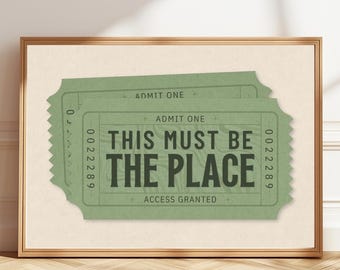 This Must Be The Place Poster | Living Room Wall Art | Sage Green Print | Digital Download