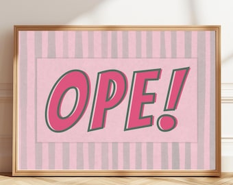 Ope Poster | Minnesota Wall Art | Mauve Print | Digital Download