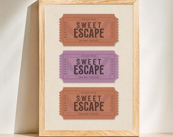 Sweet Escape Poster | Apartment Decor | Warm Tone Print | Digital Download