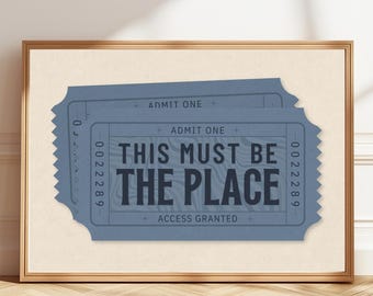 This Must Be The Place Poster | Bedroom Wall Art | Dusty Blue Print | Digital Download
