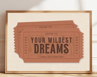 Your Wildest Dreams Poster | Dopamine Decor | Terracotta Print | Digital Download
