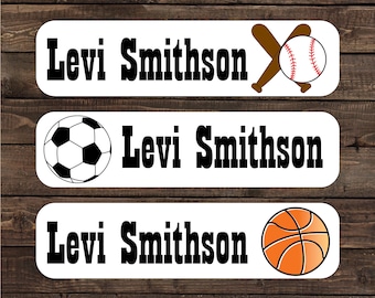 40 Waterproof Personalized 2” x .5” Name Labels - Dishwasher Safe - great on food container, bottle, lunch box, jars