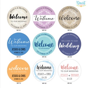 1.5 inch Custom Glossy Waterproof Wedding Stickers Labels hundreds of designs to choose change designs to any color or wording image 5