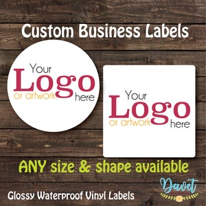 Custom Bulk Stickers Matte Circle or Square Labels Picture Logo
