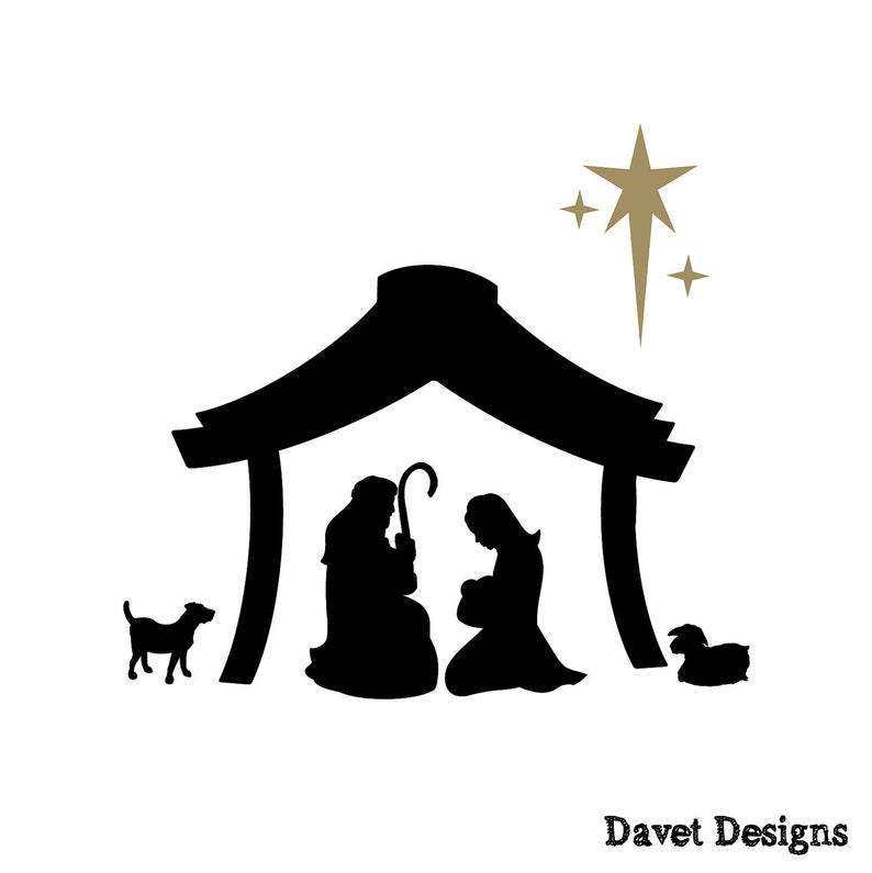 Nativity Scene Vinyl Lettering fits perfect on 8x8 inch KraftyBlok or glass block and two 4x8 inch blocks image 6