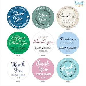 1.5 inch Custom Glossy Waterproof Wedding Stickers Labels hundreds of designs to choose change designs to any color or wording image 8