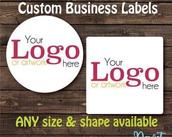 1.5 inch Custom Glossy Waterproof Stickers Labels Seals for your business/ event- round or square - any size/ shape available