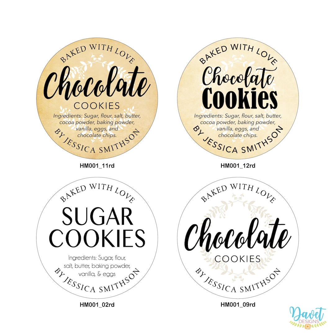 1.75 Inch Personalized Homemade Item Labels - Change Wording, Colors ...