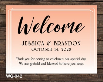 4x3 Glossy Waterproof Wedding Rectangle / Welcome Bag Stickers - hundreds of designs to choose - any colors and wording WG-042