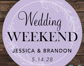 2.5 inch Personalized Waterproof Wedding Stickers Labels - hundreds of designs to choose from - change design to any color, etc WR-112