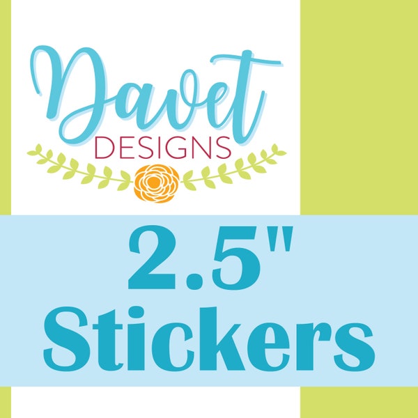 300 Custom Glossy Stickers Labels Seals for you business/ event- 2.5 inch round or square - any size/ shape available