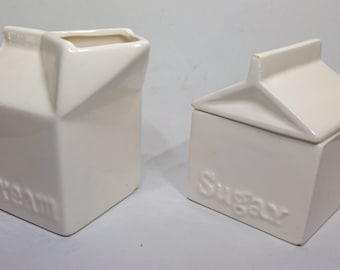 Retro SUGAR & CREAMER Set Ceramic Japanese