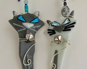 Kittens - Glass Fusion ornaments