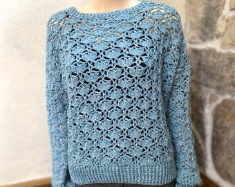 Handmade Crochet Sweater, Crochet Pullover