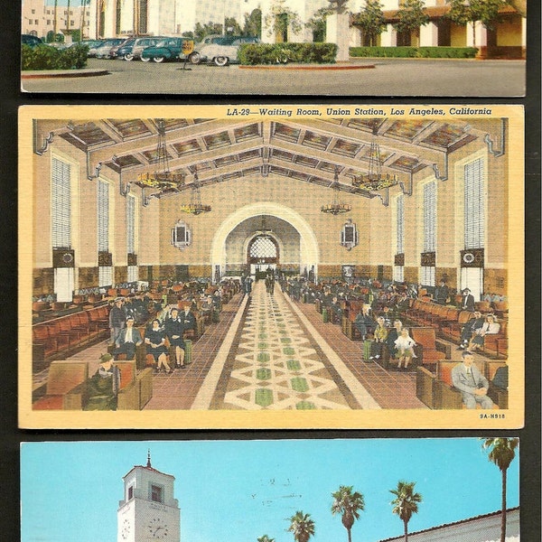 1950s Post Cards Union Station Los Angeles, Ca.