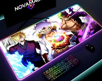 One Piece Mouse Pad,Anime Mousepad,Large Desk Mat for Gamers,One Piece Desk Mat,