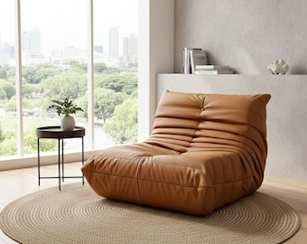 Golvsoffa, Lazy Lounge Chair med ryggstöd, Modern golvsoffa, Möbler för litet vardagsrum